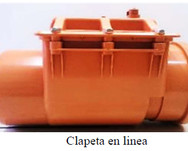 CLAPETA  EN  LINEA  DE  PVC  DN 50 - DN 800