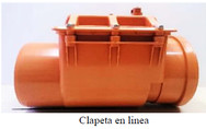 CLAPETA  EN  LINEA  DE  PVC  DN 50 - DN 800
